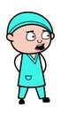 Worried Cartoon Surgeon Talking