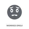Worried emoji icon from Emoji collection. Royalty Free Stock Photo