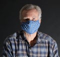 Elderly man wearing mask for coronavirus