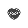 Worried Face emoji vector icon