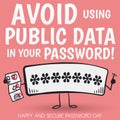 Worried Input Box about Leaks Promoting Safe Password Day, Vector Illustration