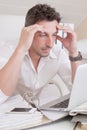 Worried man under pressure Royalty Free Stock Photo