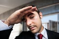 Worried and stressed businessman Royalty Free Stock Photo