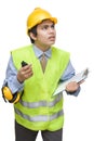 Worried watching foreman Royalty Free Stock Photo