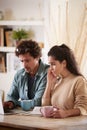 Worried Young Couple In Debt At Home With Laptop Reviewing Domestic Finances Together Royalty Free Stock Photo