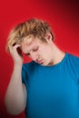 Worried young man Royalty Free Stock Photo