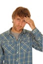 Worried young man Royalty Free Stock Photo