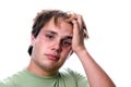 Worried young man Royalty Free Stock Photo