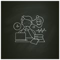 Worrier procrastinator chalk icon Royalty Free Stock Photo