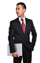 Worry business man isolated Royalty Free Stock Photo