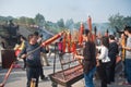 The worship of a Buddism godness Guanyin