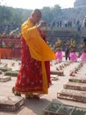 The worship of a Buddism godness Guanyin