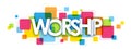 WORSHIP letters banner Royalty Free Stock Photo