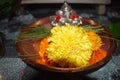 Worship of lord ganesha during Ganesh festival in maharashtra