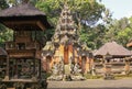 Worship shrine at hindu temple inside Monkey Forest, Ubud, Bali