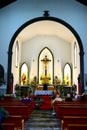 Worshipers in the church of Igreja de Saint Nicolau