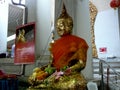 Gold Leaf Buddha in Thailand Royalty Free Stock Photo