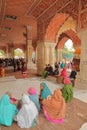 JAIPUR, RAJASTHAN, INDIA - DECEMBER 06, 2017: Worshipers gathering at Govind Devji Hindu Temple near City Palace