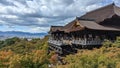 Worshipers at the Kiyomizu-dera Buddhist temple in Kyoto Japan