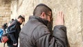 Worshiping the wall at the Wailing wall