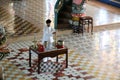 Worshipper in Cao Dai Temple in Vietnam Royalty Free Stock Photo