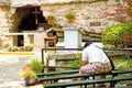 Worshipper praying