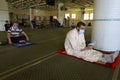 Worshippers attend Friday prayers at mosque as Palestinians ease the coronavirus disease COVID-19 restrictions