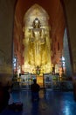 Worshipping in Bagan Royalty Free Stock Photo