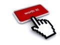 Worth it button on white Royalty Free Stock Photo