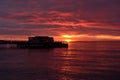 Worthing pier at sunrise Royalty Free Stock Photo