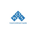 WOS letter logo design on WHITE background. WOS creative initials letter logo concept. Royalty Free Stock Photo