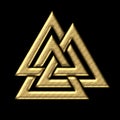 Wotans knot - Valknut - Odin - triangle Royalty Free Stock Photo