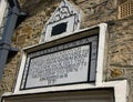 Almshouse building plaque Royalty Free Stock Photo