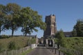 Woudrichem, The Netherlands. St. Martinus Church in the old historical fortified city seen from the village, typical Dutch scenery Royalty Free Stock Photo