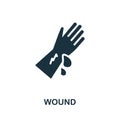 Wound icon. Simple element from healthcare collection. Creative Wound icon for web design, templates, infographics and Royalty Free Stock Photo