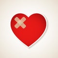 Wounded heart Royalty Free Stock Photo