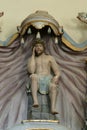 Wounded Jesus, Altar of the Holy Family at St. Catherine of Alexandria Church in Samarica, Croatia Royalty Free Stock Photo