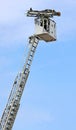 wounded person on the aerial platform Royalty Free Stock Photo