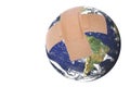 Wounded Planet Earth Isolated Royalty Free Stock Photo