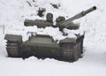 Wounded Russian tank Royalty Free Stock Photo