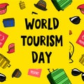 Wourld tourism day greetings for social media posr squared card