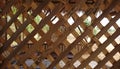 Woven bamboo for gazebo walls Royalty Free Stock Photo