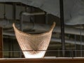 A woven bamboo lamp is a beautifully crafted lighting fixture that adds a touch of natural elegance to any space.