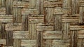 Woven bamboo realistic pattern Royalty Free Stock Photo