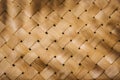 Woven bamboo straw texture background. Natural organic wicker pattern and palm shadow light for beauty and fashion product Royalty Free Stock Photo