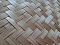 Woven bamboo wall Indonesian style nature texture background pattern. Basket bamboo mat seamless pattern Royalty Free Stock Photo