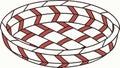 Woven Basket Design with Intricate Geometric Pattern, vector design Generative AI Royalty Free Stock Photo