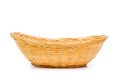 Woven basket isolated on the white Royalty Free Stock Photo