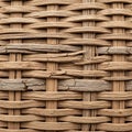 Woven basket pattern features interlacing strips of natural wood fibers Royalty Free Stock Photo