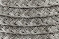 Woven black and grey wicker straw background or texture Royalty Free Stock Photo